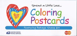 Postage Stamp Art Coloring Postcards   By Usps &amp; Mastercard - £8.72 GBP