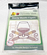 John Deer&#39;s Adorable Ideas Embroidery CD Manly Motifs Cigars 32 Designs - $12.38