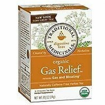 Traditional Medicinals Organic Herbal Teas Gas Relief - 16 Tea Bags - £8.88 GBP