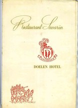 Restaurant Savarin Menu Doelen Hotel Amsterdam The Netherlands - $21.76