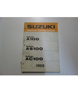 1969 Suzuki A100 AS100 AC100 Parts Catalog Manual DAMAGED STAINED FADED ... - $30.06 CAD