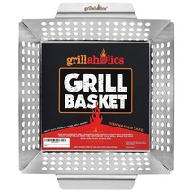 Heavy Duty Grill Basket - Large Grilling Basket For More Vegetables - Stainless  - £43.95 GBP