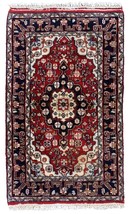 Handmade vintage Oriental rug 1.9&#39; x 3.2&#39; (60cm x 98cm) 1970s - 1C874 - $542.85