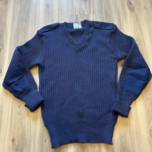 Vtg Brigade Quartermasters The Wooly Pully Blue Sweater 100% Wool UK 42 ... - $34.99