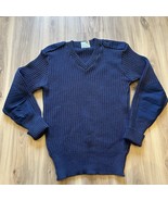 Vtg Brigade Quartermasters The Wooly Pully Blue Sweater 100% Wool UK 42 ... - $47.85 CAD