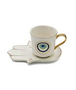 Turkish Cup with Saucer | White - $25.00
