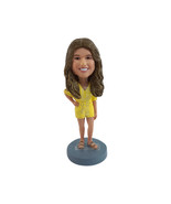 Custom Bobblehead Beautiful girl wearing a beautiful onepiece outfit and... - $89.00