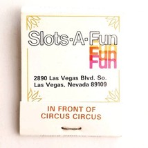 Slots A Fun Casino Room Vintage Matchbook Las Vegas Matches Unstruck E19J - $469.34 MXN
