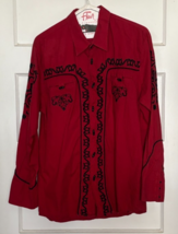 Semental Red Embroidered Men's Shirt Size S - $20.10