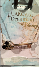 Disney Parks Mickey Mouse Key Gold Color Necklace NEW