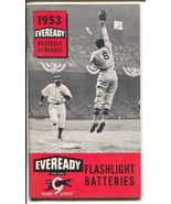 Eveready Baseball Schedule 1953-MLB team schedule-stats-promo item-VF - $181.88