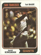 Topps #610 Dave Kingman San Francisco Giants Baseball Card - 1974 - £4.69 GBP