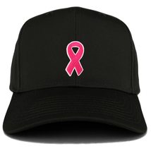 Trendy Apparel Shop Breast Cancer Awareness Pink Ribbon Patch Structured Basebal - £14.38 GBP
