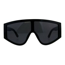 Super Oversized Goggle Style Sunglasses Arched Top Shield Fashion Shades - £16.79 GBP