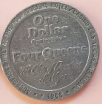 FOUR QUEENS The Class of Downtown Las Vegas, NV One Dollar Gaming Token,... - £4.67 GBP