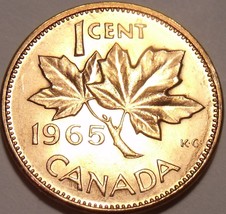 Gem Unc Canada 1965 Maple Leaf Cent~Queen Elizabeth II~Free Shipping - £1.80 GBP