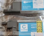 Two (2) &quot;CYAN&quot; High Yield Ink Cartridges For Brother MFC LC17/77/79 450/... - $14.96