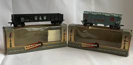 Vtg Gilbert HO Scale Model Train Lot in Box 501 Hopper Car &amp; 505 Gondola... - $29.65