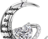 Gifts for Wife from Husband, I Love You to the Moon and Back Necklace S9... - $64.84