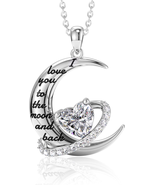 Gifts for Wife from Husband, I Love You to the Moon and Back Necklace S9... - £51.02 GBP