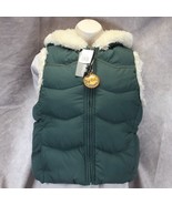 Big Chill Women&#39;s Size S Hooded Faux Fur Quilted Puffer Vest Hunter Gree... - $16.65