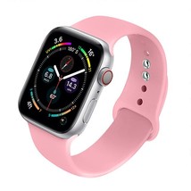 Silicone Strap For Apple Watch Band Light-Pink-17  42mm or 44mm SM - £7.96 GBP