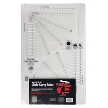 Creative Grids Circle Savvy 11-3/4in x 18-1/2in Quilt Ruler - CGRSAV1 - £69.73 GBP