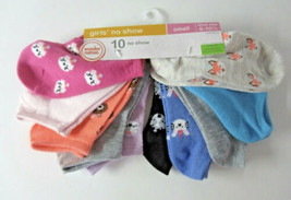 Wonder Nation Girls No Show Socks With Animals 10 Pack  Size M 10.5-4 - £7.89 GBP