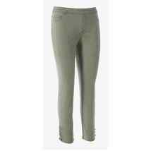 Chicos 0.5 Perfect Stretch Pull On Girlfriend Slim Leg Ankle Gray Women ... - £21.54 GBP