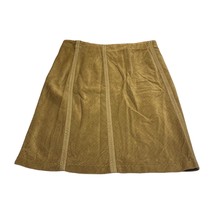 Mossimo Tan Diagonal Corduroy A-line Knee Length Back Zip Skirt Women&#39;s ... - £16.76 GBP