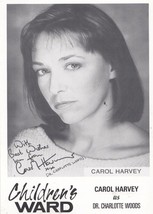 Carol Harvey Dr Charlotte Woods Childrens Ward TV Show Vintage Signed Cast Card - $7.99