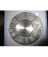 Royal Selangor Penang Pewter Plate 8&quot; Diameter new in box with wooden stand - $128.25