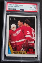 1987 OPC O-Pee-Chee #123 Adam Oates RC Detroit Red Wings Hockey Card PSA 8 NM-MT - £47.54 GBP