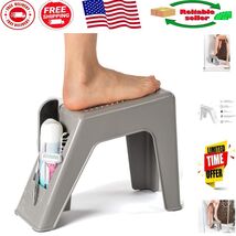 Luxury Shower Foot Rest with Built-in Storage - Ideal for Shaving &amp; Pedi... - $66.88 CAD