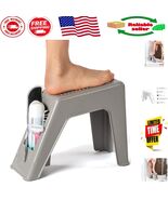 Luxury Shower Foot Rest with Built-in Storage - Ideal for Shaving &amp; Pedi... - $66.88 CAD