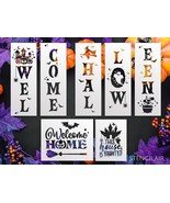 Halloween Stencils Set (7 Pack)  Large Reusable Stencils for Painting o... - $19.59