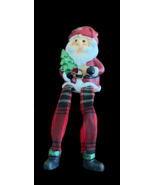 Santa Claus Shelf Sitter Sitting Figure Figurine Christmas Long Legs Pla... - €20,17 EUR