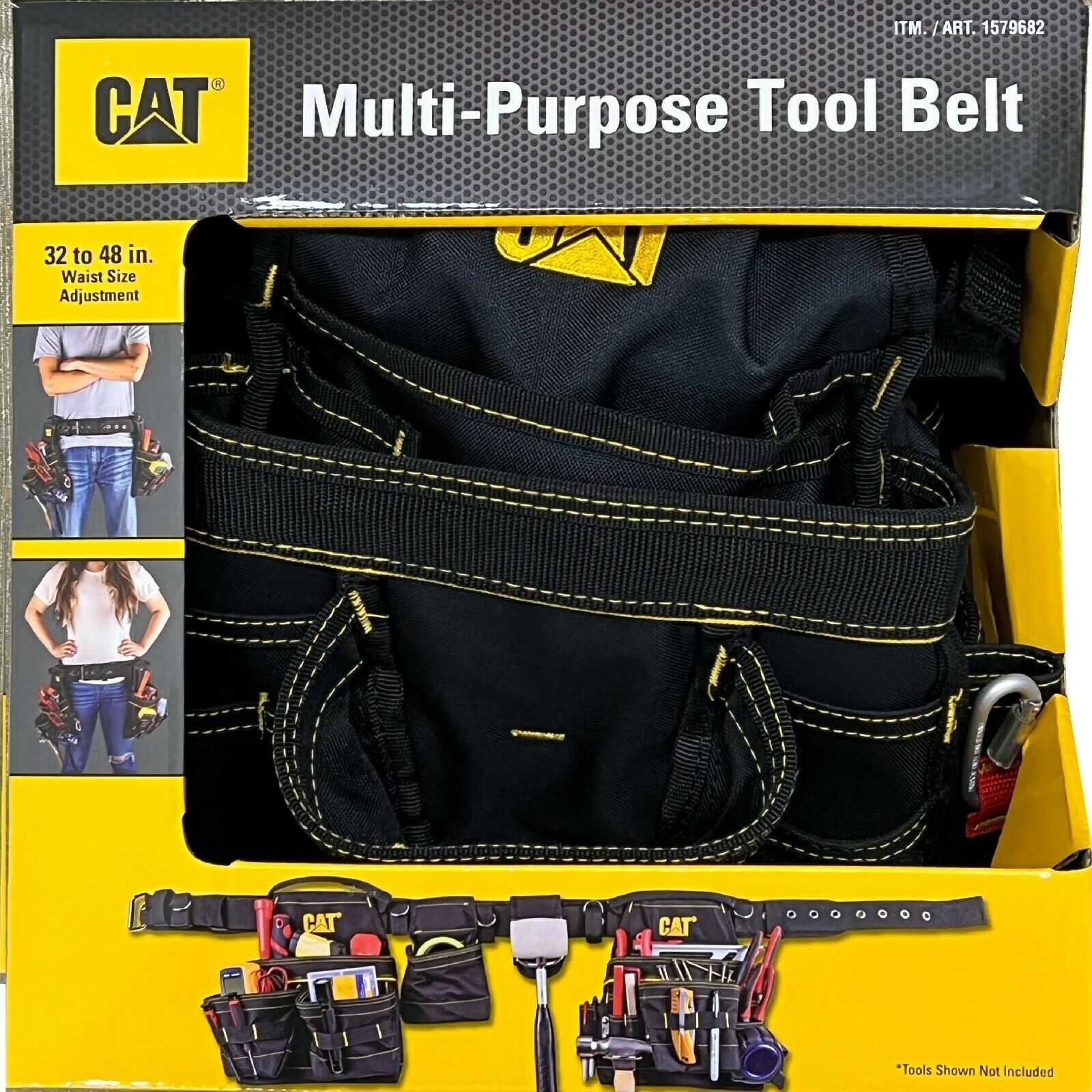 Adjustment Multi-Purpose Tool Belt, 1579682 CAT, 32-48 in Waist Size - $39.55 - $44.50