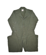 Vintage US Army Coveralls Mens L Sateen Cotton Type 1 Military Jumpsuit - £37.31 GBP