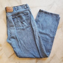 Levi&#39;s 501 Original Fit Mens 42x32 Denim Button Fly Blue Jeans USA NEED REPAIR - £19.22 GBP