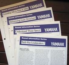 Yamaha Pro Audio Original Sound Information Series Tech Sheets, from 1992 - $14.84
