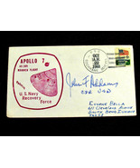 JOHN F. ADDAMS CDR U.S. NAVY NASA RECOVERY SIGNED AUTO APOLLO 7 &amp; 8 ENVE... - $197.99