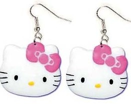 Hello Kitty Earrings Funky Collectible Character Cat Jewelry Big - £4.72 GBP