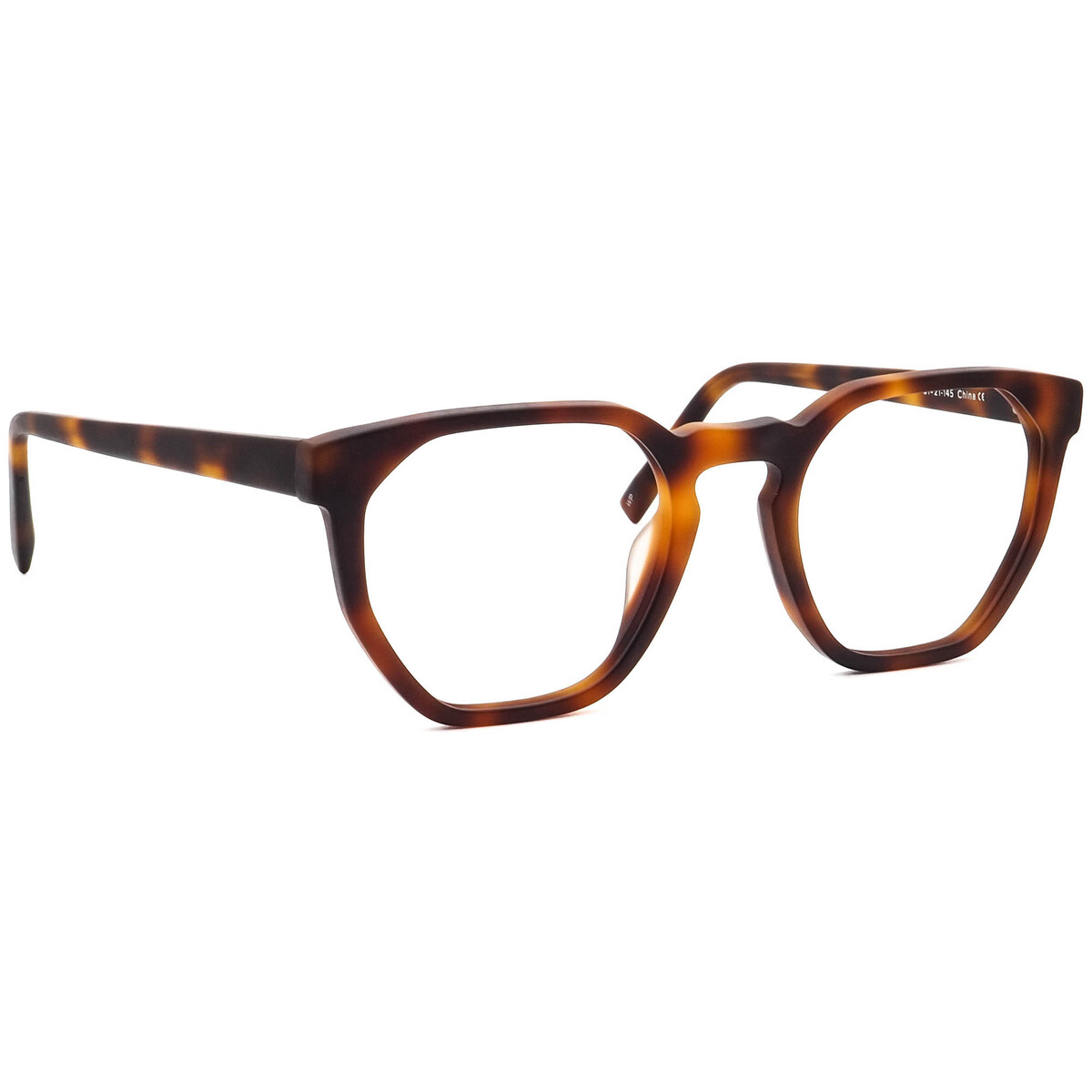 Warby Parker Eyeglasses Tobias M 814 Woodgrain Tortoise Hexagonal 51[]21... - $79.99