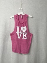 No Boundaries Woman&#39;s Shirt Sleeveless Tank Cutout Scoop Top LOVE - Size M (7-9) - £2.37 GBP