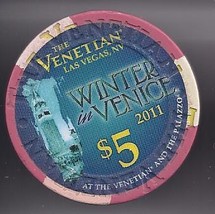 Winter in Venice 2011 $5 Venetian Las Vegas Casino Chip - £7.88 GBP