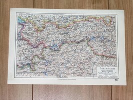 1928 Original Vintage Map Of Western Austria Vorarlberg Tyrol Tirol Italy - £14.62 GBP