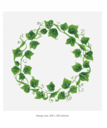 Ivy Leaves in a Spiral Plants Cross Stitch PDF Design Pattern Keeper Com... - $8.30 CAD