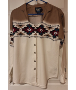 Vintage Brooks &amp; Dunn Panhandle Slim Aztec Western Women&#39;s Size M Shirt - £12.83 GBP