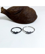 Minimalist Bat Ring 925 Sterling Silver, Handmade Halloween Ring For Tee... - £24.27 GBP+